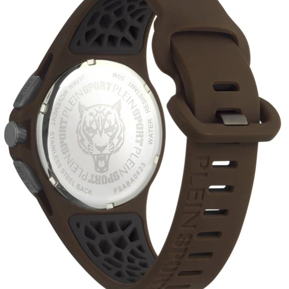 Plein Sport Mens Performance Brown Strap Watch - Picture 3 of 4